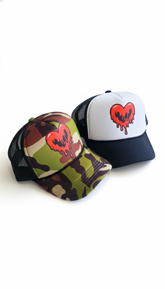 "Dripping Heart" Trucker Hats