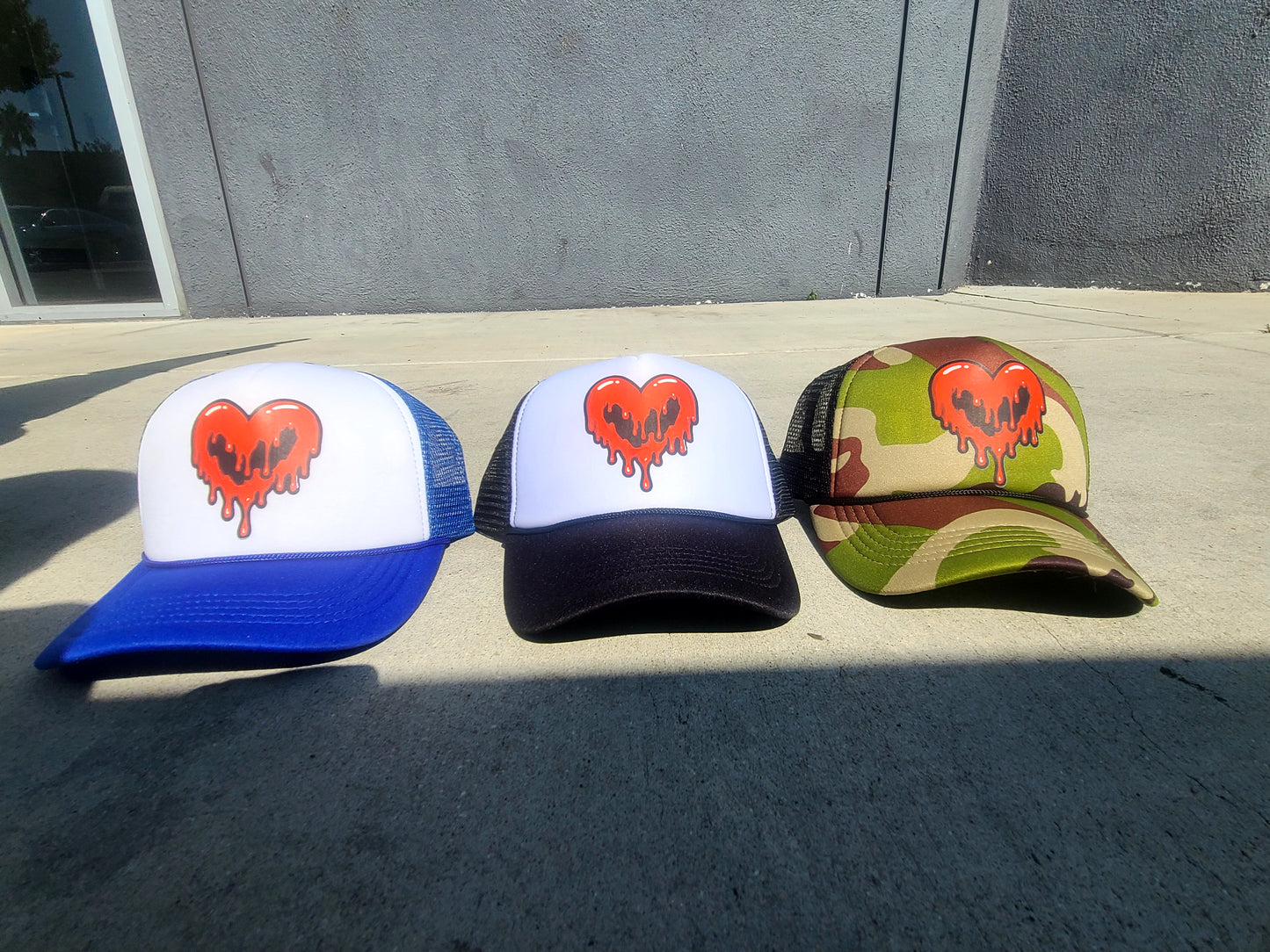 "Dripping Heart" Trucker Hats